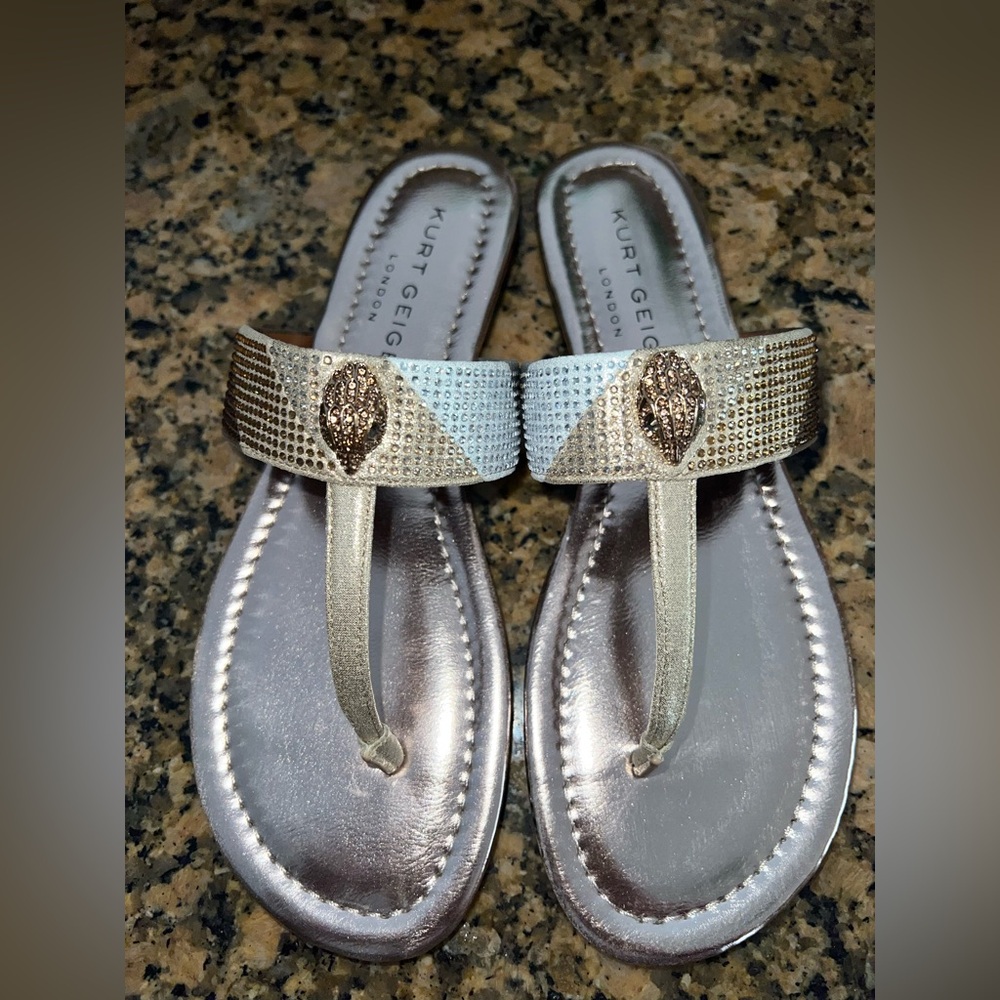 NEW! Kurt Geiger Kensington T-Bar Sandal Sz. 38.5 - Picture 5 of 11